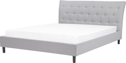 Picture of Beliani óko tapicerowane 140 x 200 cm jasnoszare SAVERNE