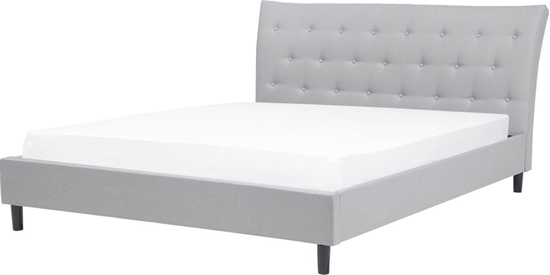 Изображение Beliani óko tapicerowane 140 x 200 cm jasnoszare SAVERNE