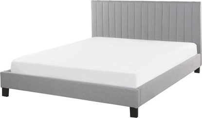 Attēls no Beliani óko tapicerowane 160 x 200 cm jasnoszare POITIERS