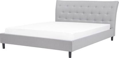 Picture of Beliani óko tapicerowane 160 x 200 cm jasnoszare SAVERNE