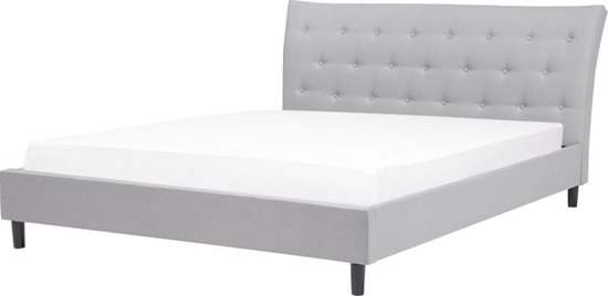 Picture of Beliani óko tapicerowane 160 x 200 cm jasnoszare SAVERNE