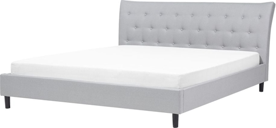 Picture of Beliani óko tapicerowane 180 x 200 jasnoszare SAVERNE