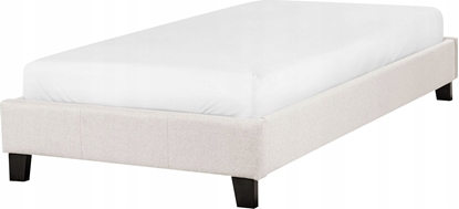 Picture of Beliani óko tapicerowane ze stelaem jasnobeowe 90 x 200 cm ROANNE