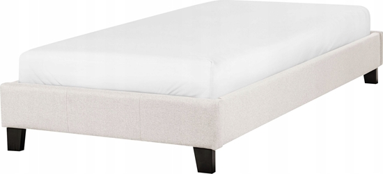 Picture of Beliani óko tapicerowane ze stelaem jasnobeowe 90 x 200 cm ROANNE