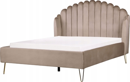 Picture of Beliani óko welurowe 140 x 200 cm beowoszare AMBILLOU