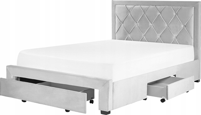 Picture of Beliani óko welurowe 140 x 200 cm jasnoszare LIEVIN