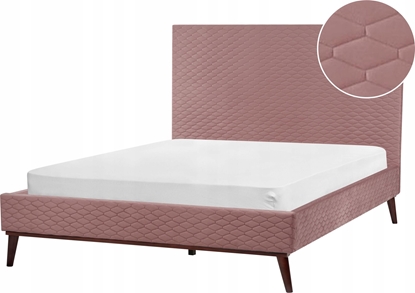 Attēls no Beliani óko welurowe 140 x 200 cm róowe BAYONNE