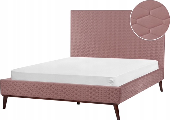 Picture of Beliani óko welurowe 140 x 200 cm róowe BAYONNE