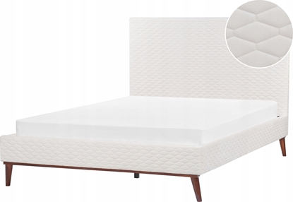 Attēls no Beliani óko welurowe 140 x 200 cm zamana biel BAYONNE