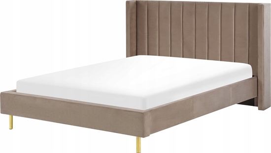 Picture of Beliani óko welurowe 160 x 200 cm beowoszare VILLETTE