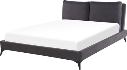 Picture of Beliani óko welurowe 160 x 200 cm ciemnoszare MELLE