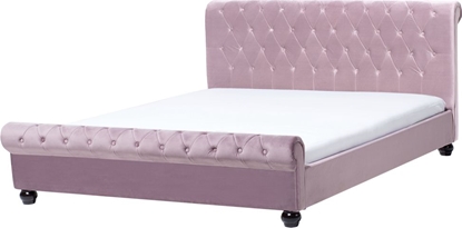 Attēls no Beliani óko welurowe 160 x 200 cm róowe AVALLON