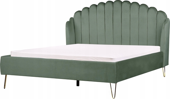 Picture of Beliani óko welurowe 160 x 200 cm zielone AMBILLOU