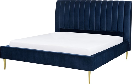 Picture of Beliani óko welurowe 180 x 200 cm niebieskie MARVILLE