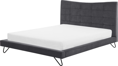 Attēls no Beliani óko welurowe 180 x 200 cm szare LANNION