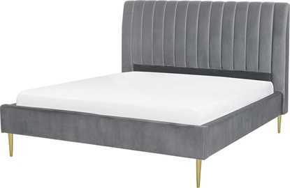 Attēls no Beliani óko welurowe 180 x 200 cm szare MARVILLE