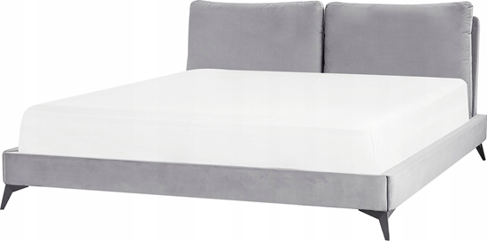 Изображение Beliani óko welurowe 180 x 200 cm szare MELLE