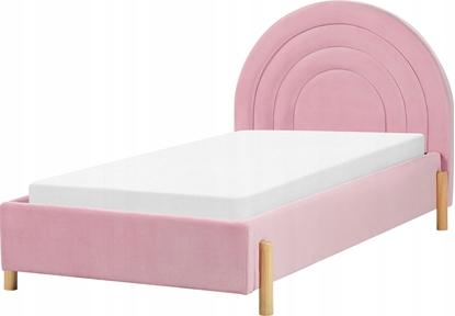 Attēls no Beliani óko welurowe 90 x 200 cm róowe ANET