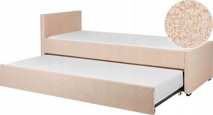 Attēls no Beliani óko wysuwane boucle 80 x 200 cm brzoskwiniowe MARMANDE