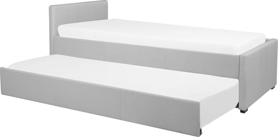 Picture of Beliani óko wysuwane tapicerowane 90 x 200 cm jasnoszare MARMANDE