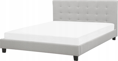 Attēls no Beliani óko wodne tapicerowane 160 x 200 cm jasnoszare LA ROCHELLE