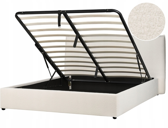 Picture of Beliani óko z pojemnikiem Boucle LAVAUR 160 x 200 cm Zamana biel