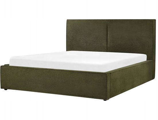 Picture of Beliani óko z pojemnikiem Boucle MOISSAC 160 x 200 cm Ciemnozielony