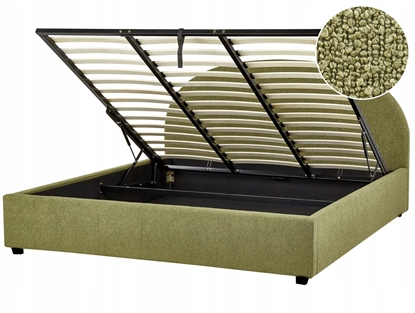 Attēls no Beliani óko z pojemnikiem Boucle VAUCLUSE 180 x 200 cm Oliwkowy