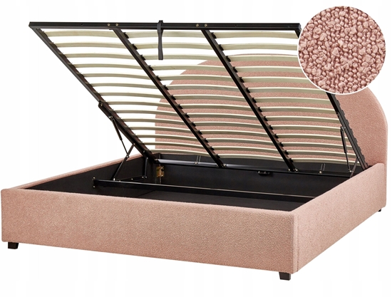 Picture of Beliani óko z pojemnikiem Boucle VAUCLUSE 180 x 200 cm Pastelowy ró