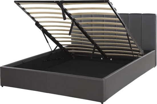 Picture of Beliani óko z pojemnikiem 140 x 200 cm szare DREUX