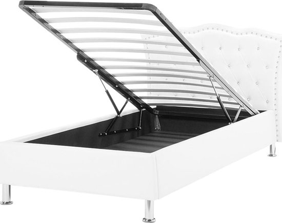 Picture of Beliani óko z pojemnikiem ekoskóra 90 x 200 cm biae METZ