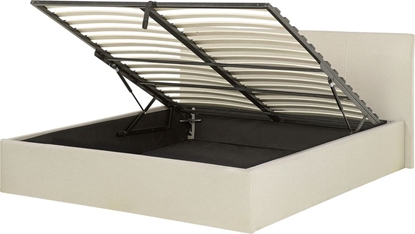 Attēls no Beliani óko z pojemnikiem tapicerowane 160 x 200 cm beowe ORBEY