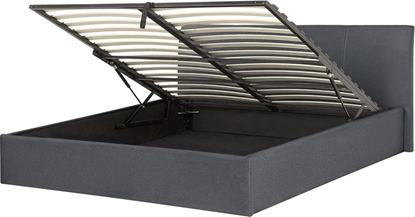 Attēls no Beliani óko z pojemnikiem tapicerowane 160 x 200 cm szare ORBEY