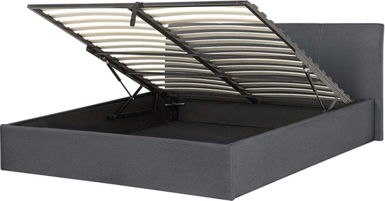 Picture of Beliani óko z pojemnikiem tapicerowane 160 x 200 cm szare ORBEY