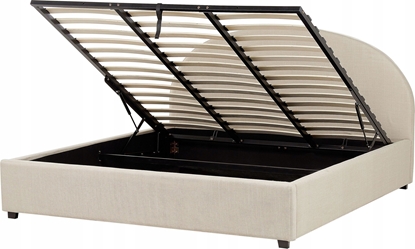 Attēls no Beliani óko z pojemnikiem tapicerowane 180 x 200 cm beowe VAUCLUSE