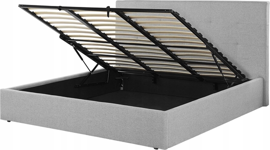 Picture of Beliani óko z pojemnikiem tapicerowane 180 x 200 cm szare LORIENT!