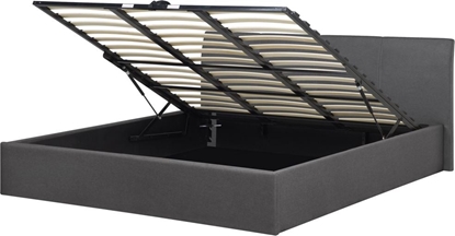 Attēls no Beliani óko z pojemnikiem tapicerowane 180 x 200 cm szare ORBEY