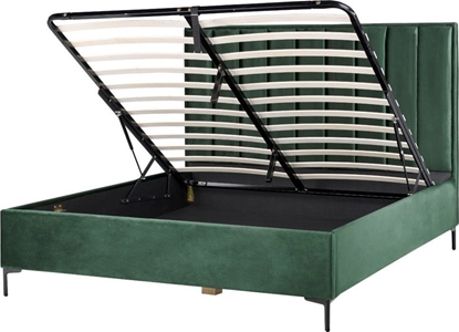 Picture of Beliani óko z pojemnikiem welurowe 180 x 200 cm zielone SEZANNE