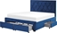 Picture of Beliani óko z szufladami welurowe 160 x 200 cm niebieskie LIEVIN