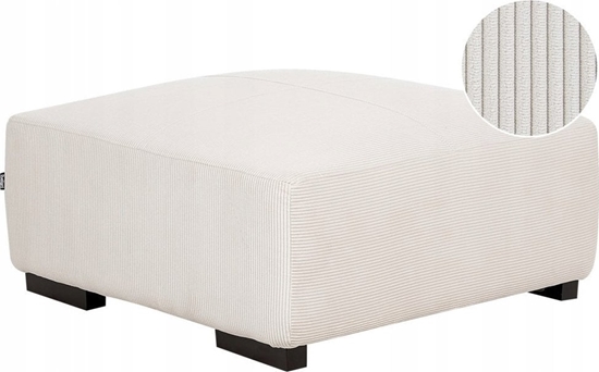 Picture of Beliani Otomana sztruksowa zamana biel LUNGO