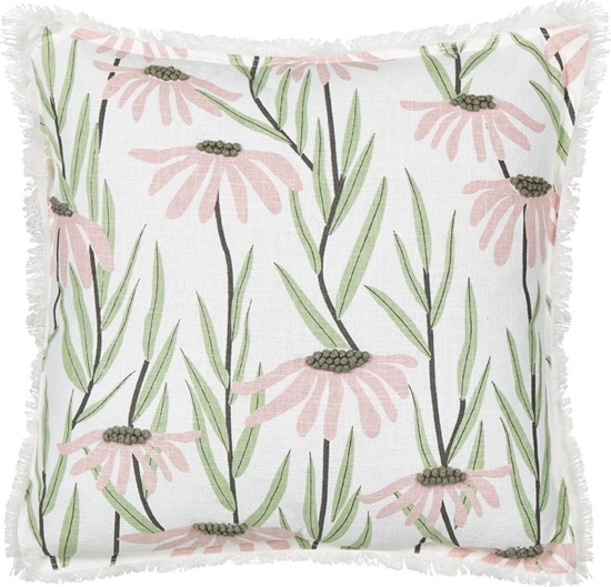 Picture of Beliani Poduszka dekoracyjna baweniana w kwiaty z frdzlami 45 x 45 cm wielokolorowa GYNURA