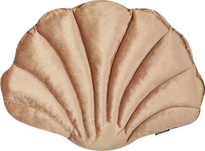 Attēls no Beliani Poduszka dekoracyjna muszla welurowa 47 x 35 cm beowa CONSOLIDA