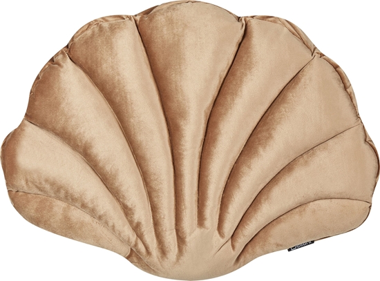 Picture of Beliani Poduszka dekoracyjna muszla welurowa 47 x 35 cm beowa CONSOLIDA