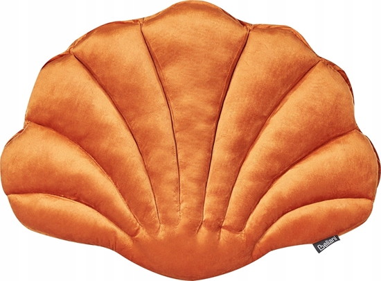 Picture of Beliani Poduszka dekoracyjna muszla welurowa 47 x 35 cm pomaraczowa CONSOLIDA
