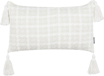 Attēls no Beliani Poduszka dekoracyjna w krat 30 x 60 cm beowa DOURIS