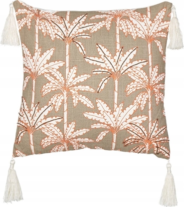 Attēls no Beliani Poduszka dekoracyjna w palmy baweniana 45 x 45 cm wielokolorowa MELOBESIA