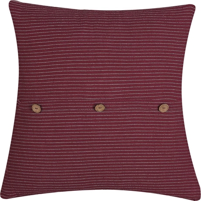 Attēls no Beliani Poduszka dekoracyjna w paski 45 x 45 cm czerwona CAMPANULA