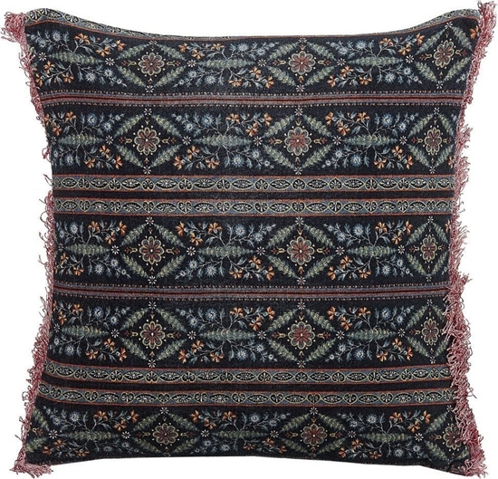 Picture of Beliani Poduszka dekoracyjna welurowa w kwiaty z frdzlami 45 x 45 cm wielokolorowa RUTA!