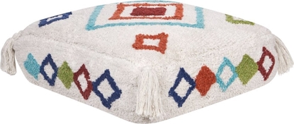 Attēls no Beliani Poduszka podogowa baweniana 55 x 55 x 20 cm biaa SEERANI