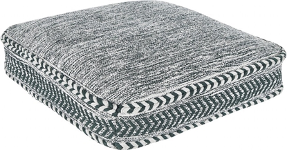 Attēls no Beliani Poduszka podogowa baweniana 60 x 60 x 12 cm zielony z biaym BIRCH